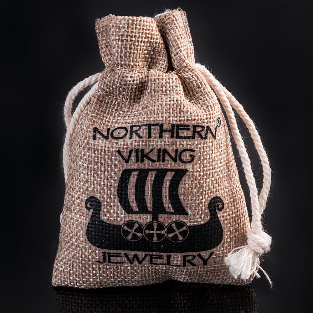 Northern Viking Jewelry®-Anhänger „Fenrir Wolfskopf Thors Hammer“