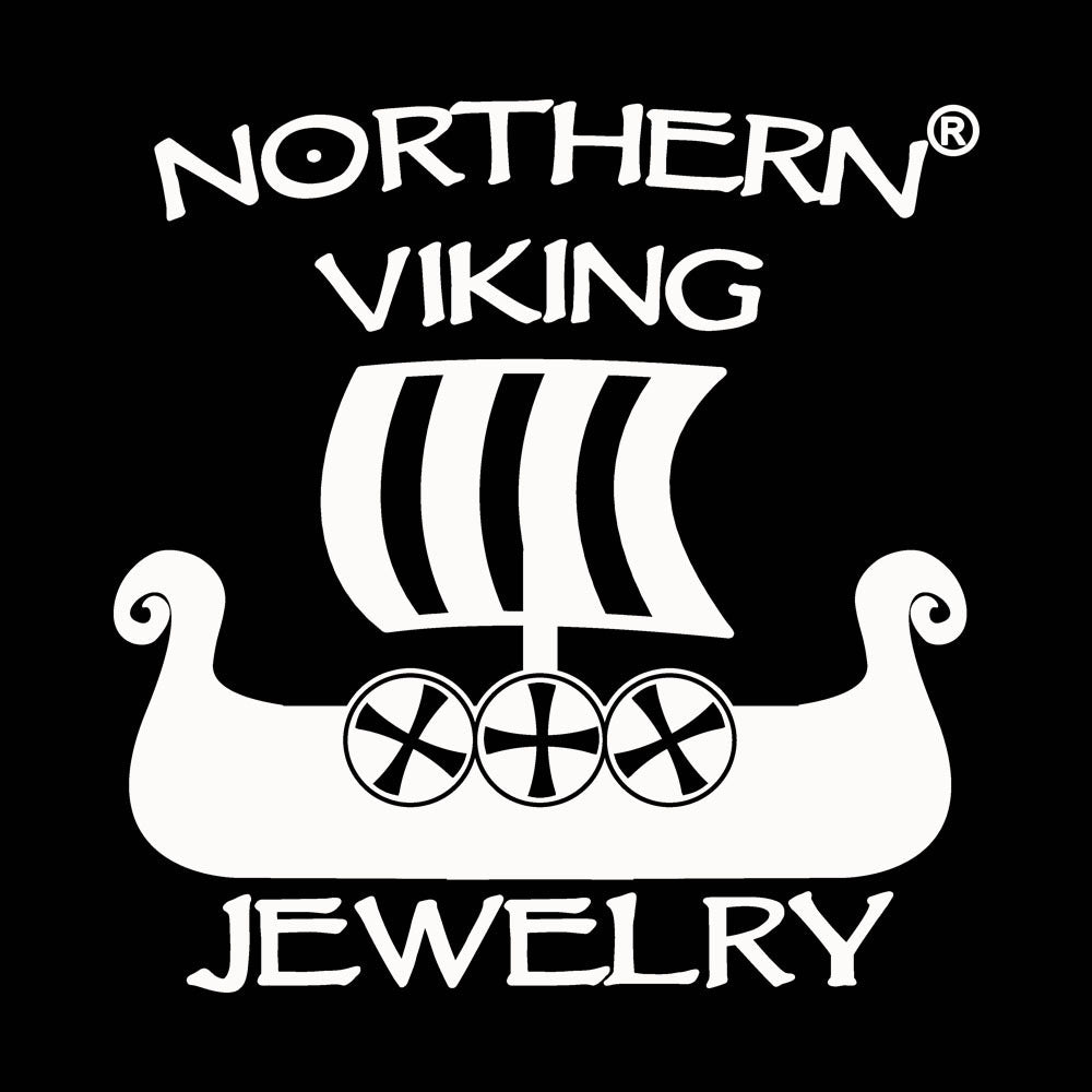 Northern Viking Jewelry® Panzerkette 10 mm Halskette + Fenrir Wolfskopf